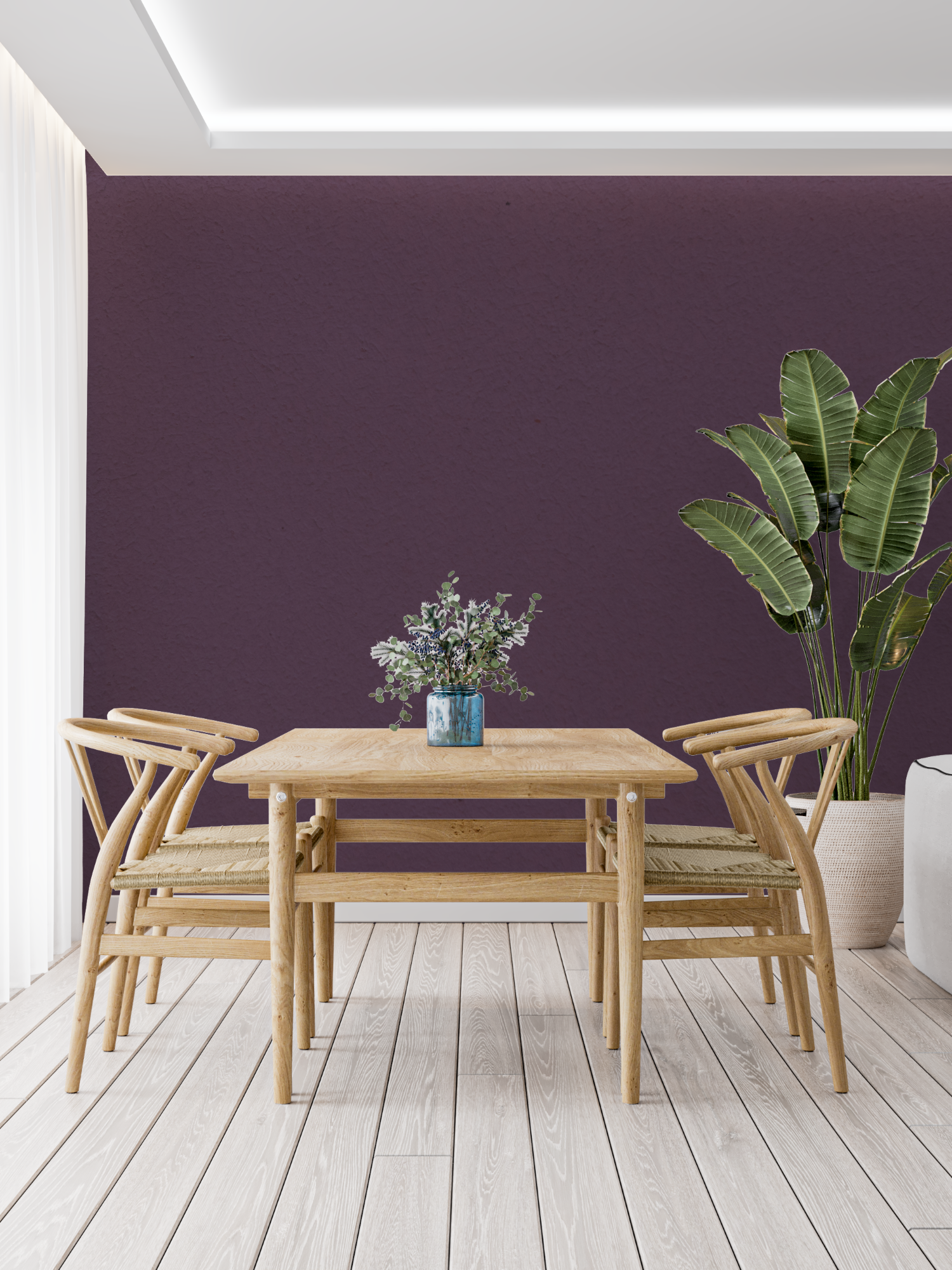 Non-Woven Purple Wallpaper | Murals Wallpaper