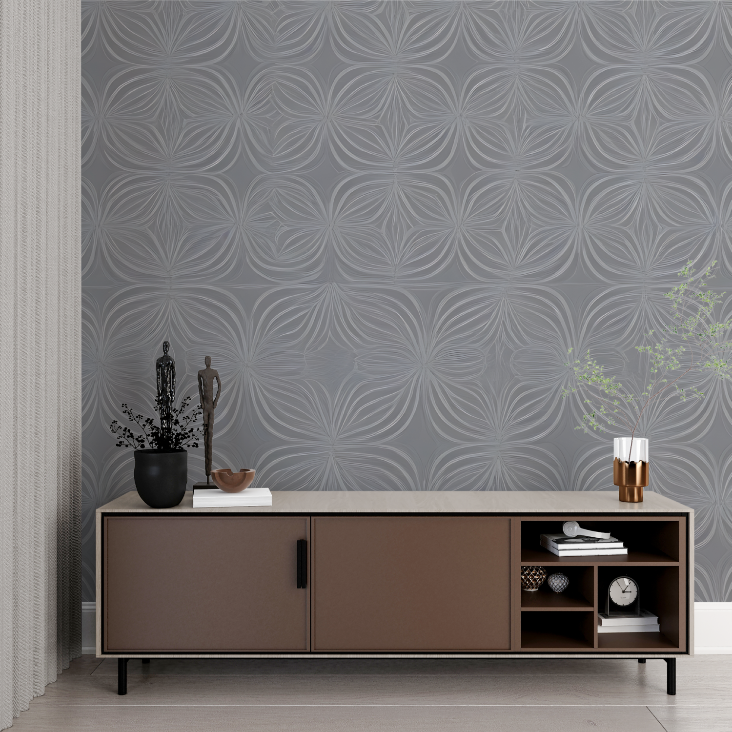 Gray Pattern Wallpaper | Murals Wallpaper