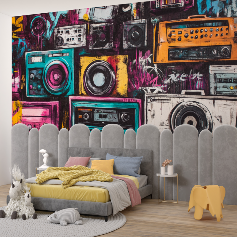 Hip-Hop-Rap-Musik-Hintergrundbild | Wandbild-Hintergrundbild