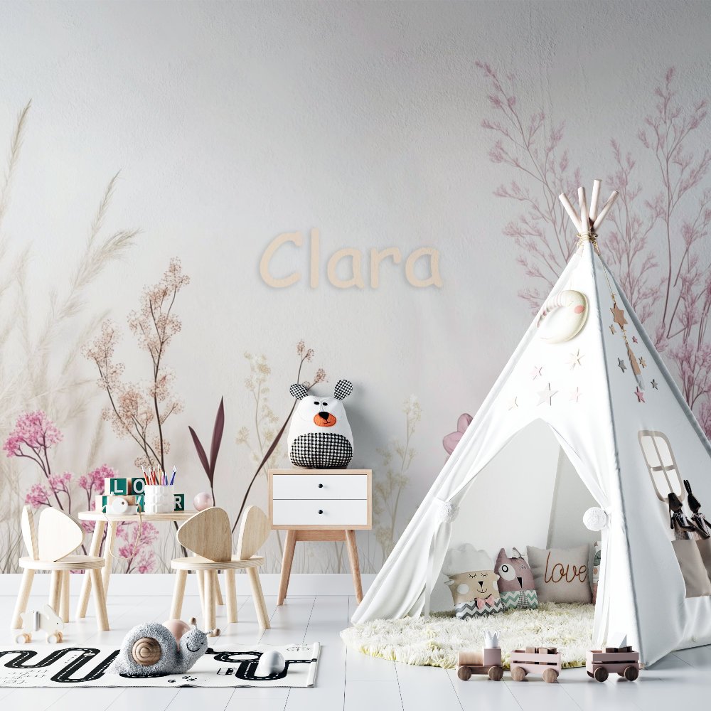 Girl's Name Leaf Wallpaper | Murals Wallpaper