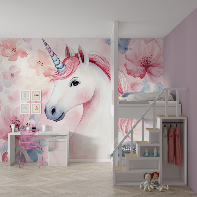 Gentleman Unicorn Non-Woven Wallpaper | Murals Wallpaper