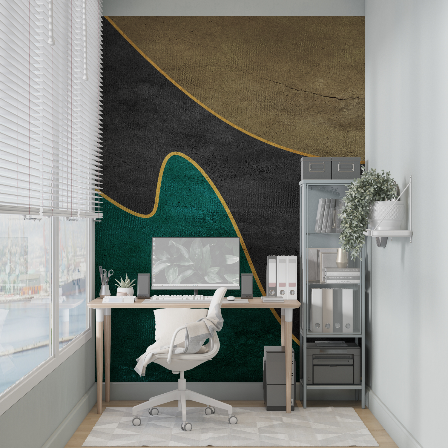 Papier Peint Vert Doré – auf Maß