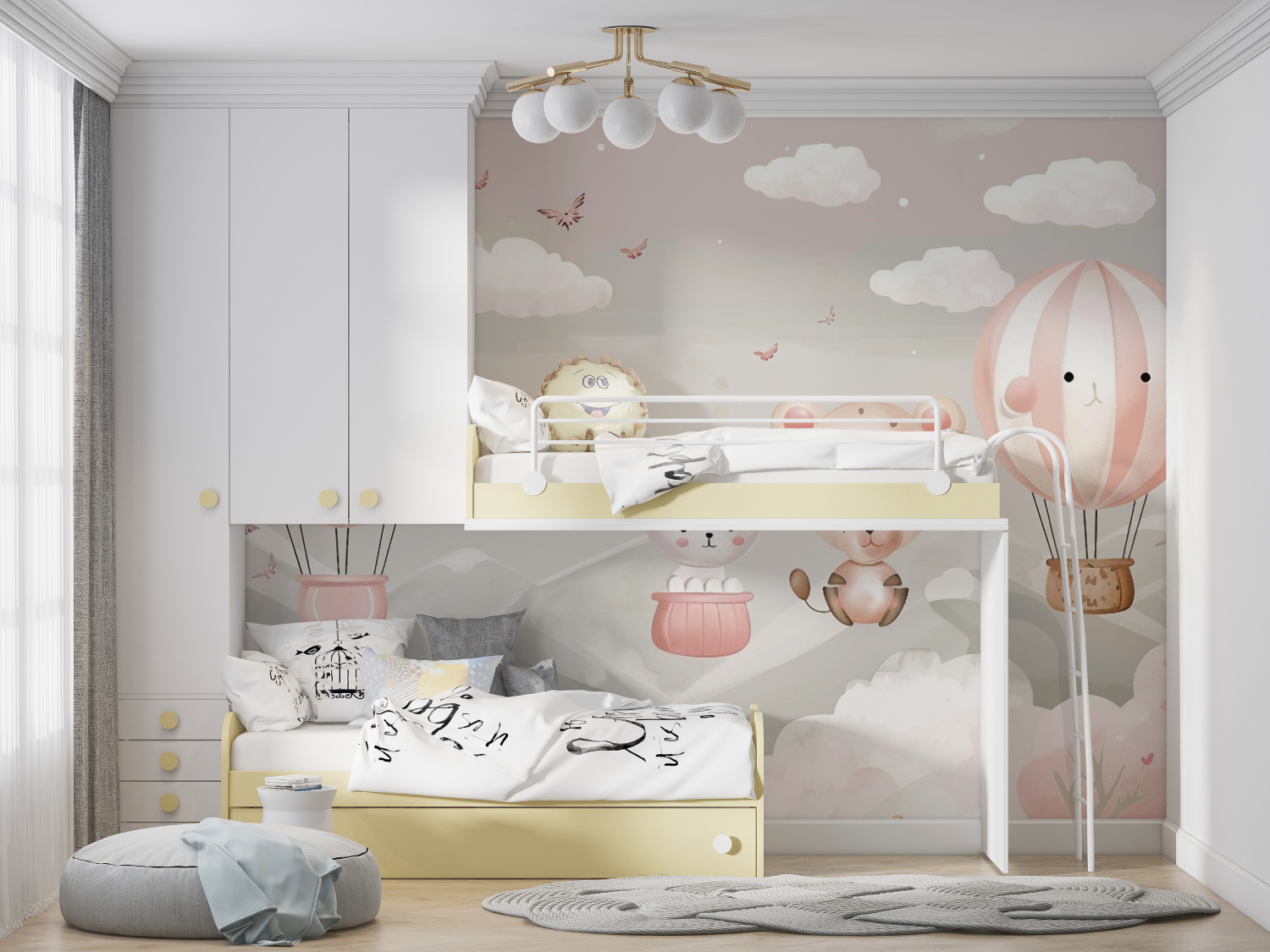 Pink Wallpaper for Kids | Murals Wallpaper