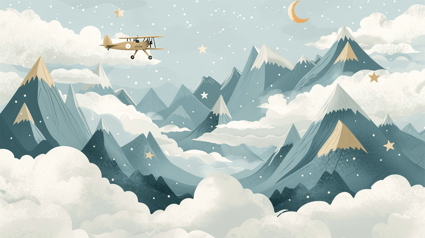 Scandinavian Mountain Children's Wallpaper | Murals Wallpaper