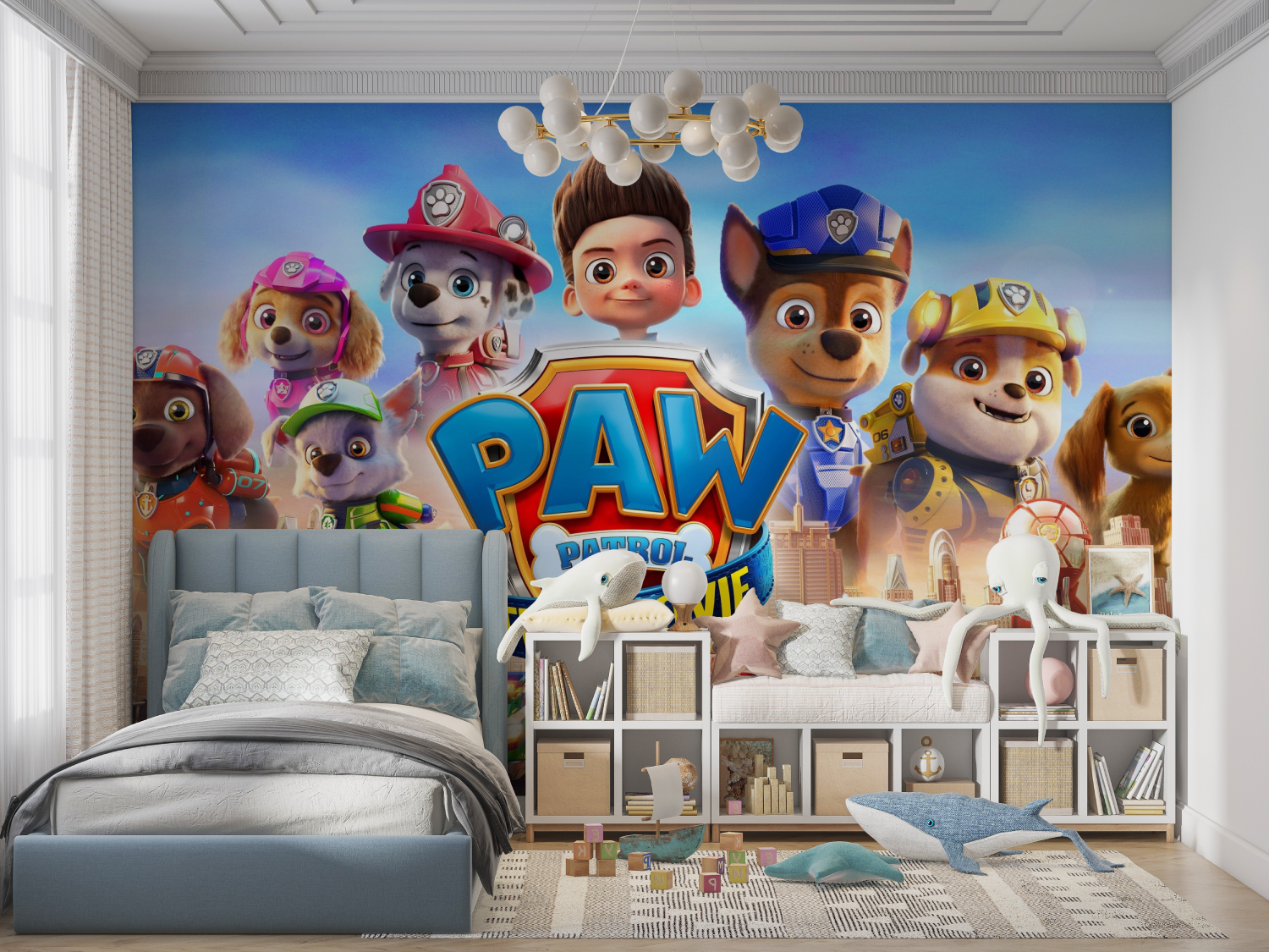 Papiermalerei Patrouille Amis Panoramique Garcon