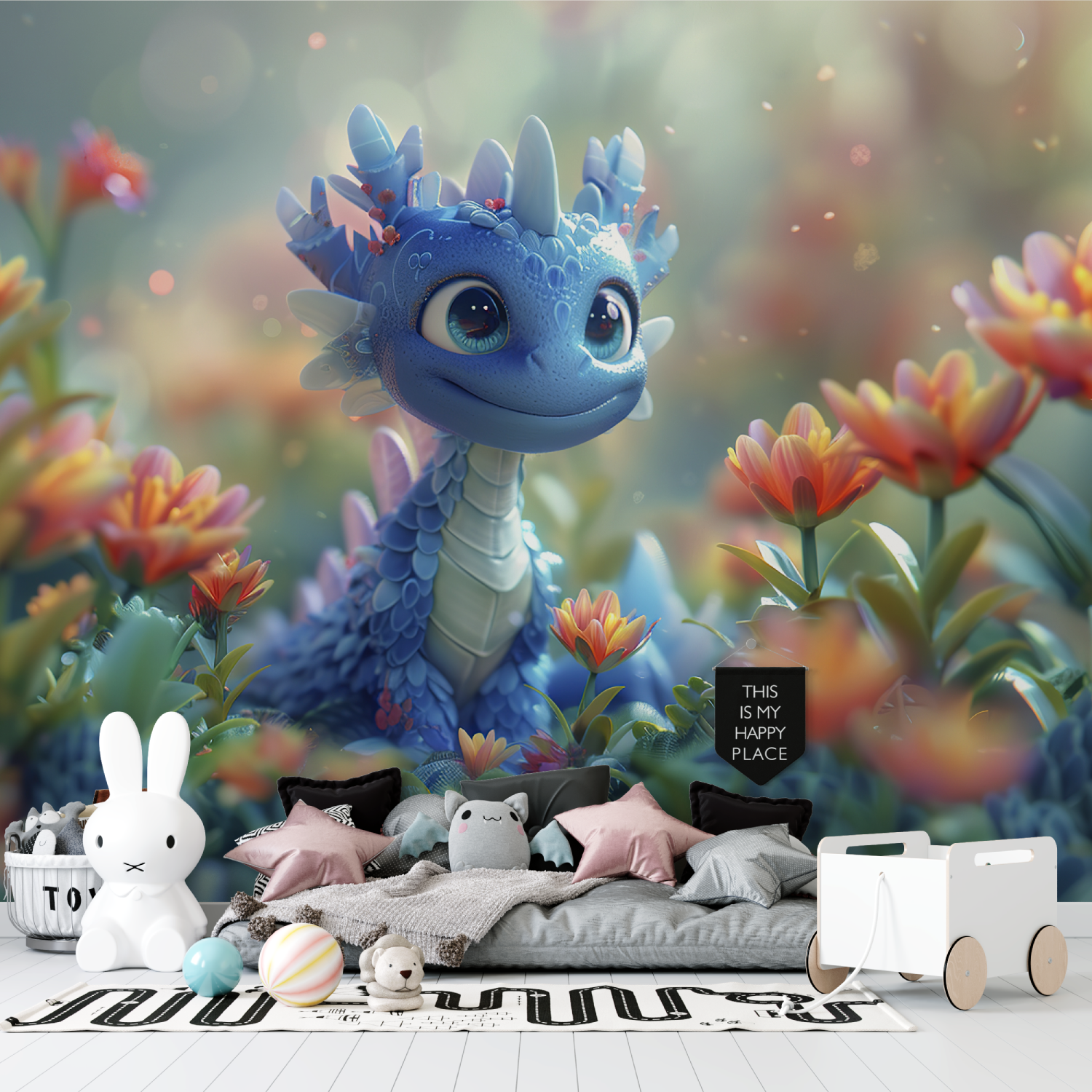 Dinosaurier-Tapete für Jungen | Wandbilder