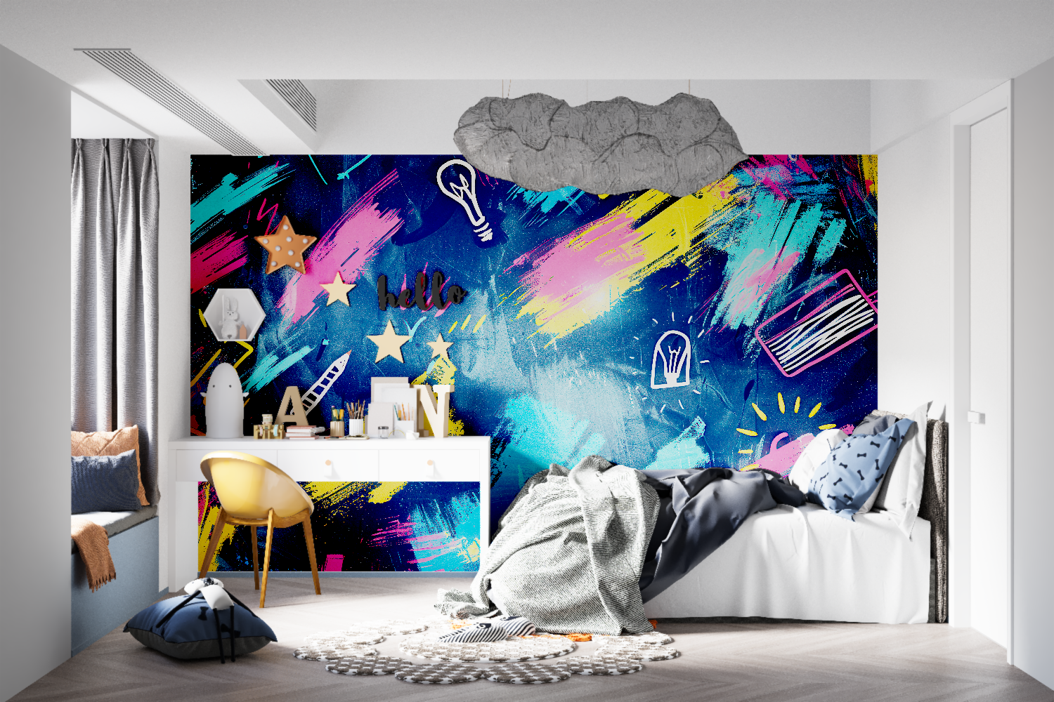 Teen Room Non-Woven Wallpaper | Murals Wallpaper