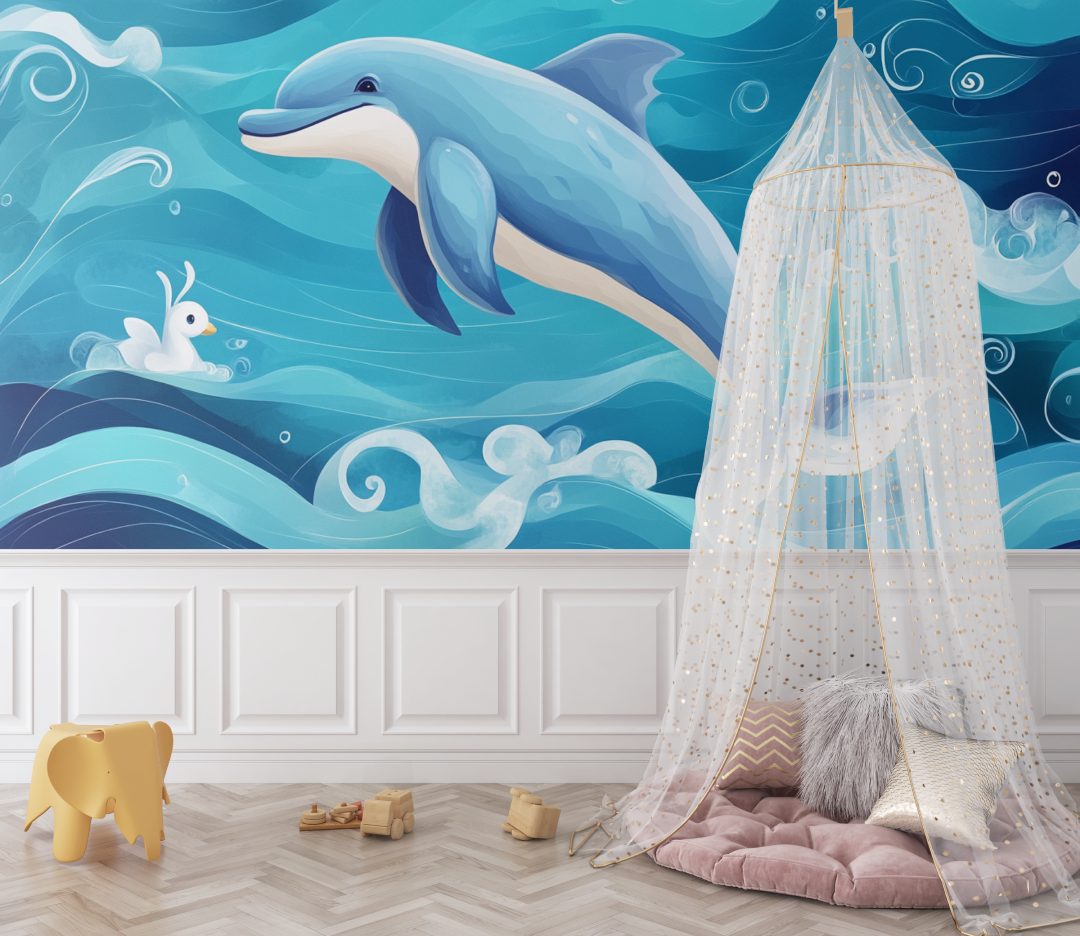 Marine Wallpaper Flipper the Dolphin | Murals Wallpaper