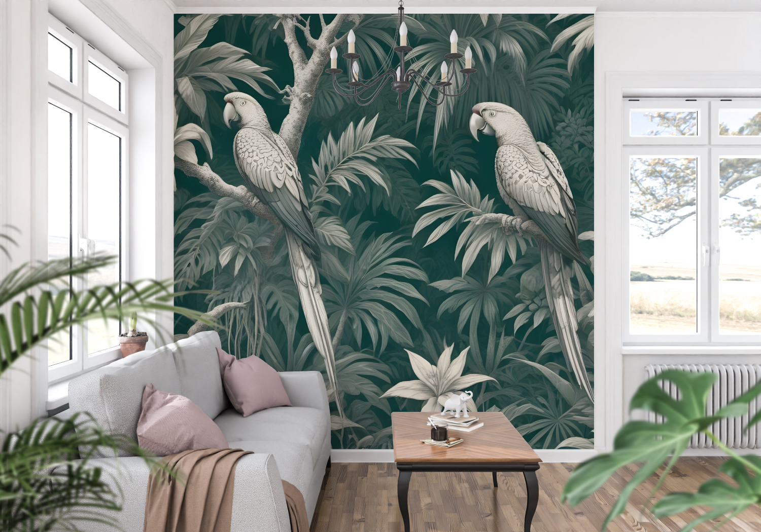 Exotic Toile de Jouy Wallpaper | Murals Wallpaper