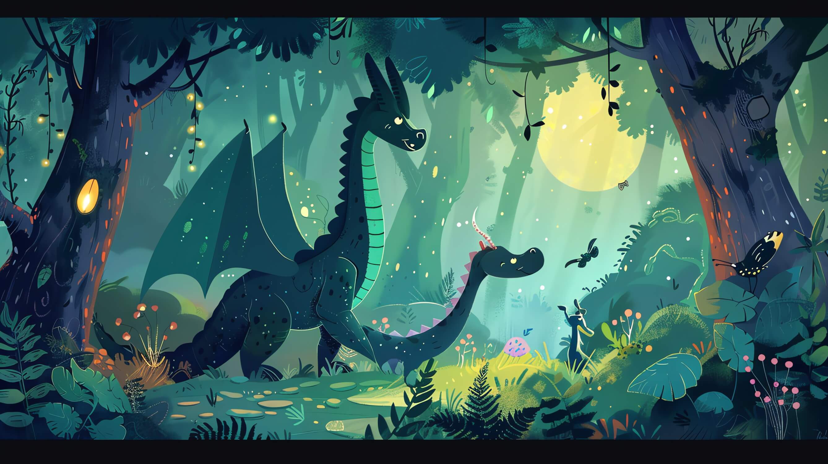 Papiergemälde mit Dinosaurier-Panoramablick für Kinder