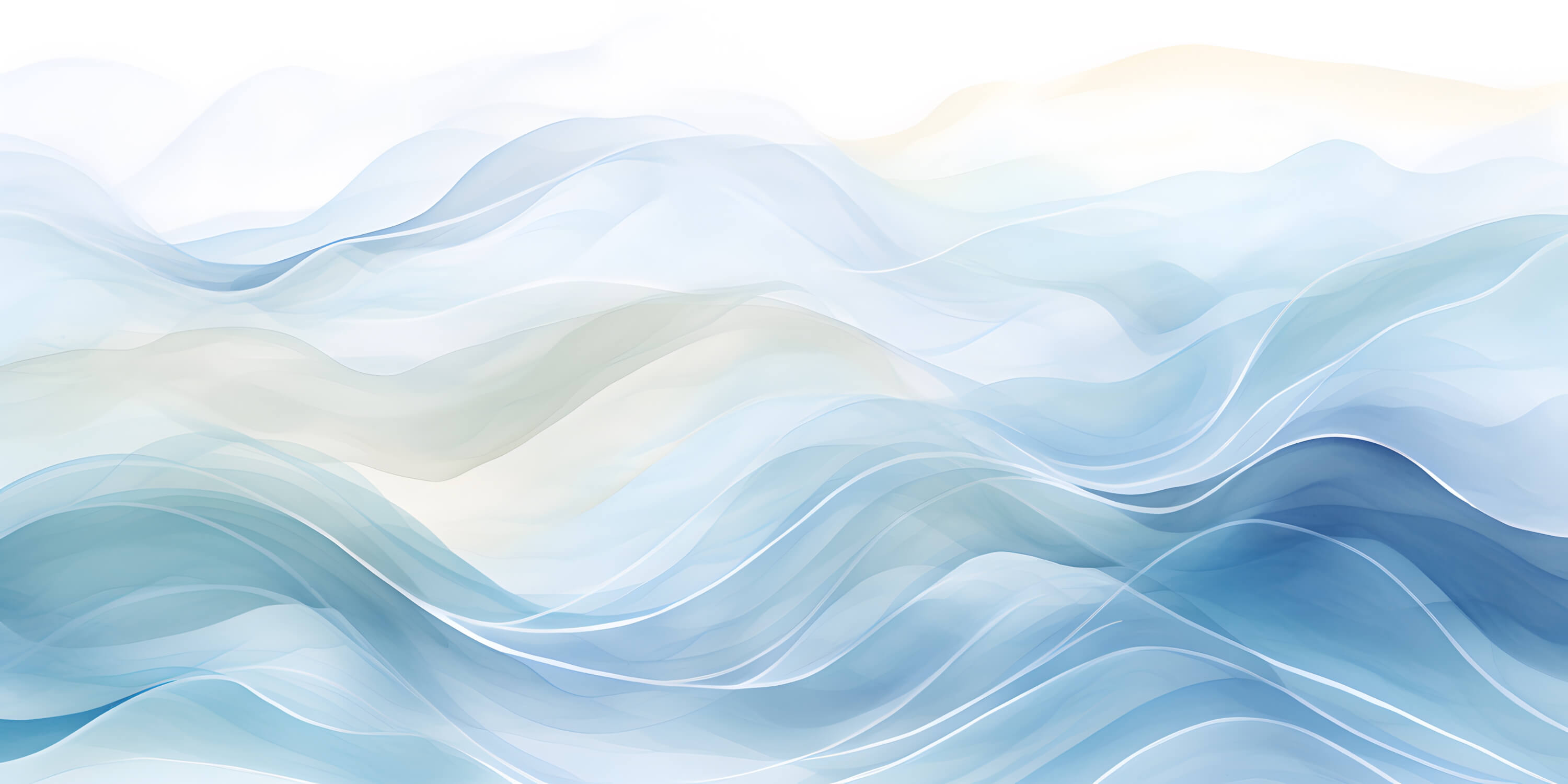 Watercolor Blue Wave Wallpaper | Murals Wallpaper