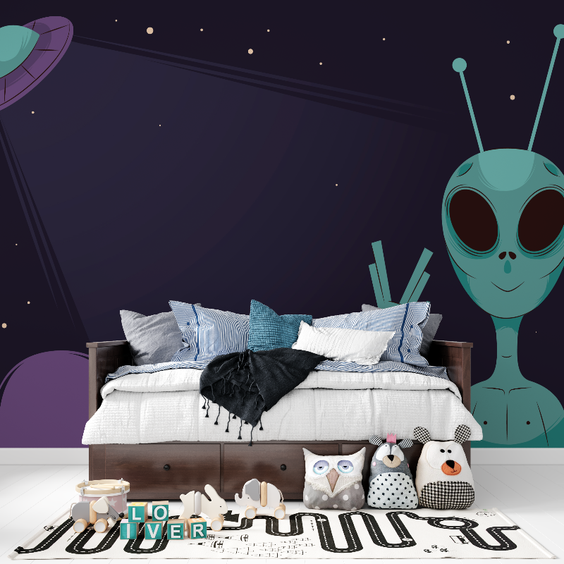 UFO Space Wallpaper | Murals Wallpaper