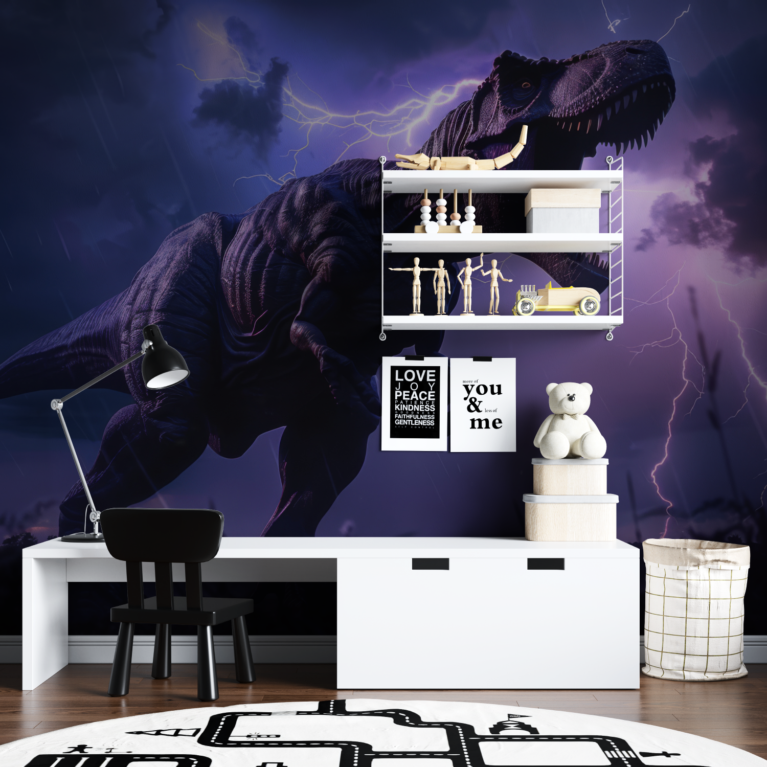 Purple Dinosaur Wallpaper | Murals Wallpaper