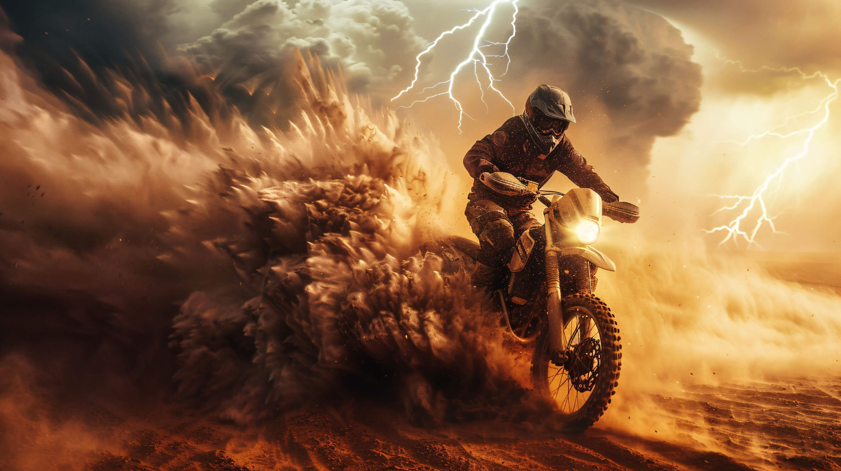 Desert Fire Motocross Wallpaper | Murals Wallpaper
