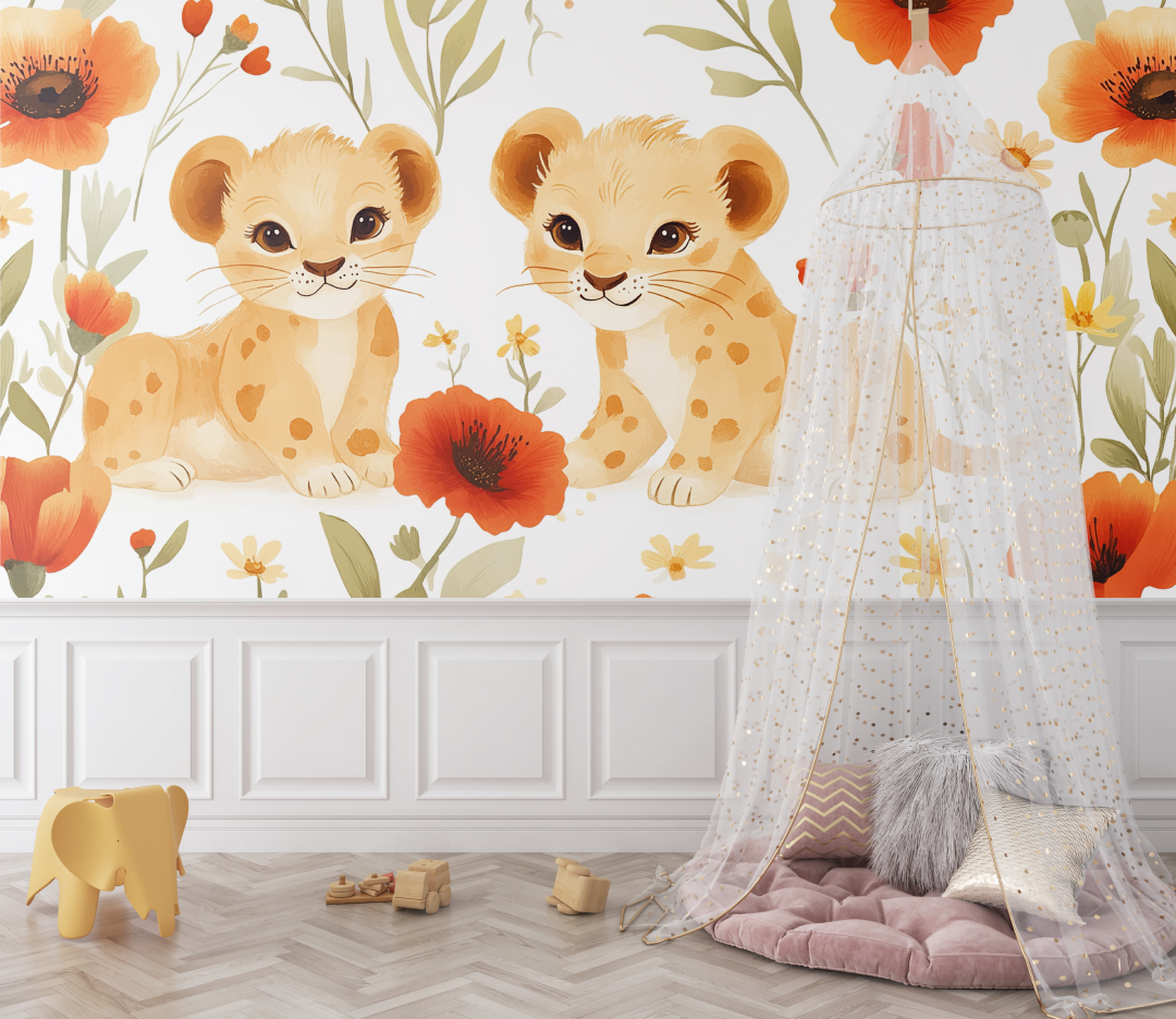 Lion Wallpaper and Vintage Atmosphere | Murals Wallpaper