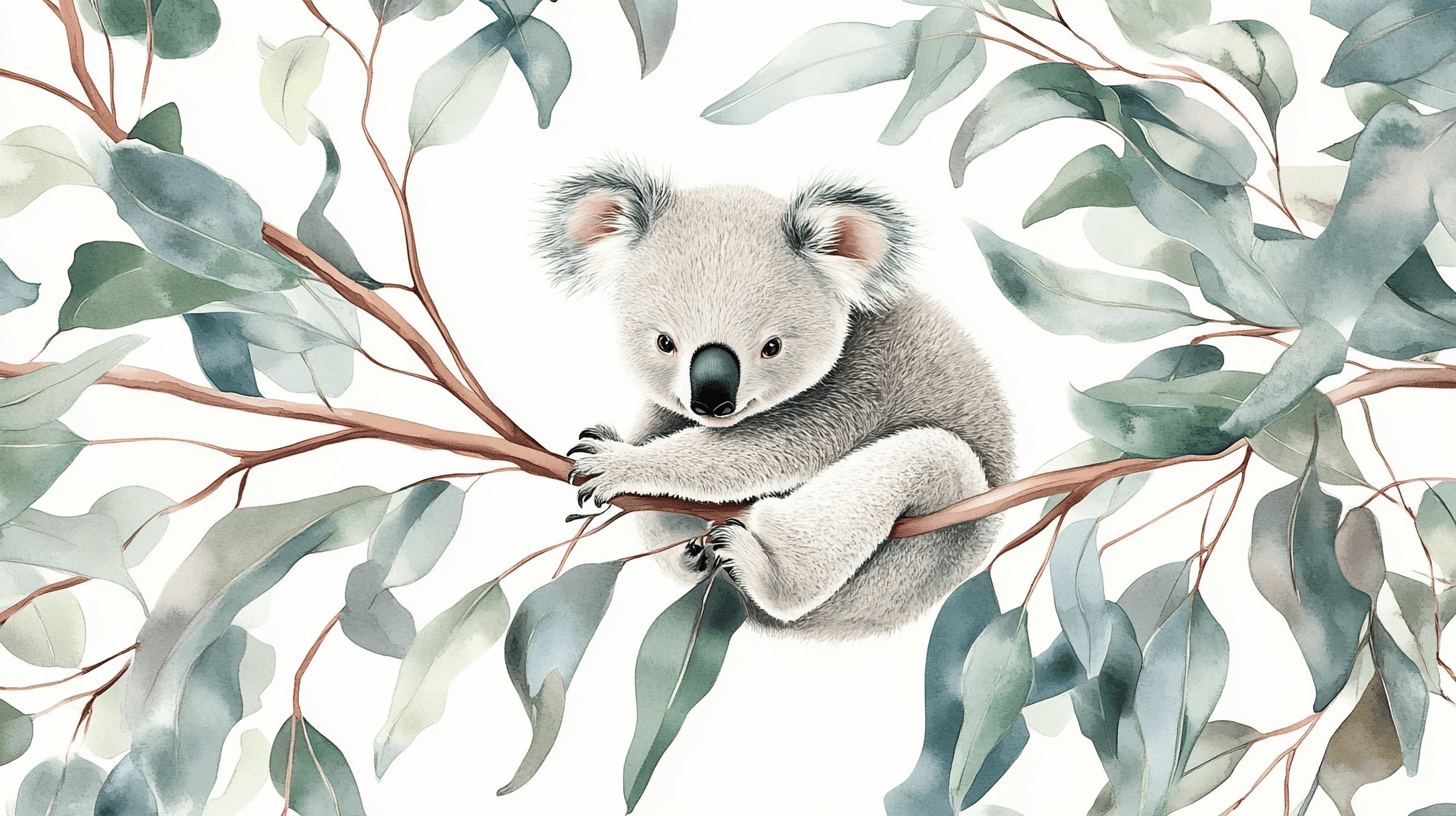 Koala and Gentle Breeze Wallpaper | Murals Wallpaper