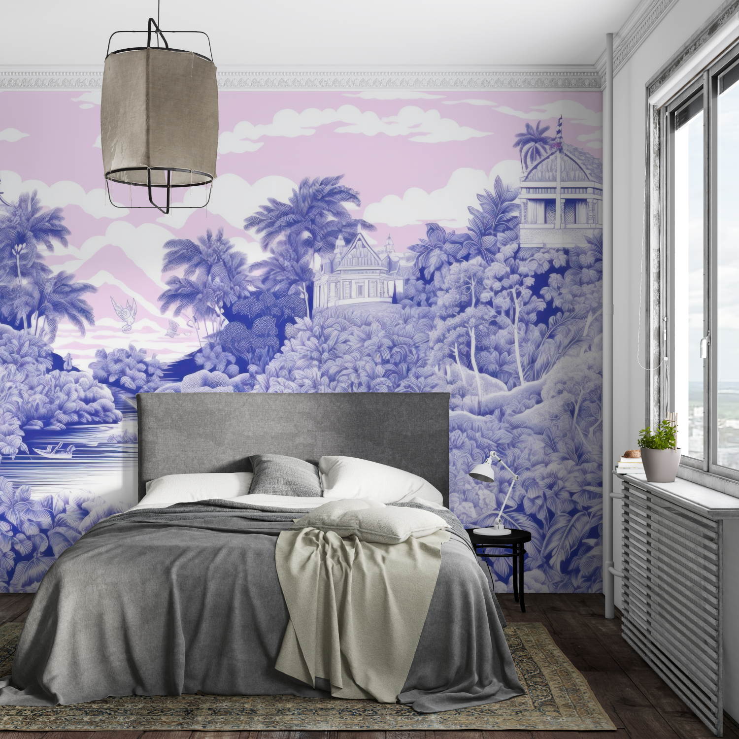 Lila Rosa Tapete | Wandbilder Tapete