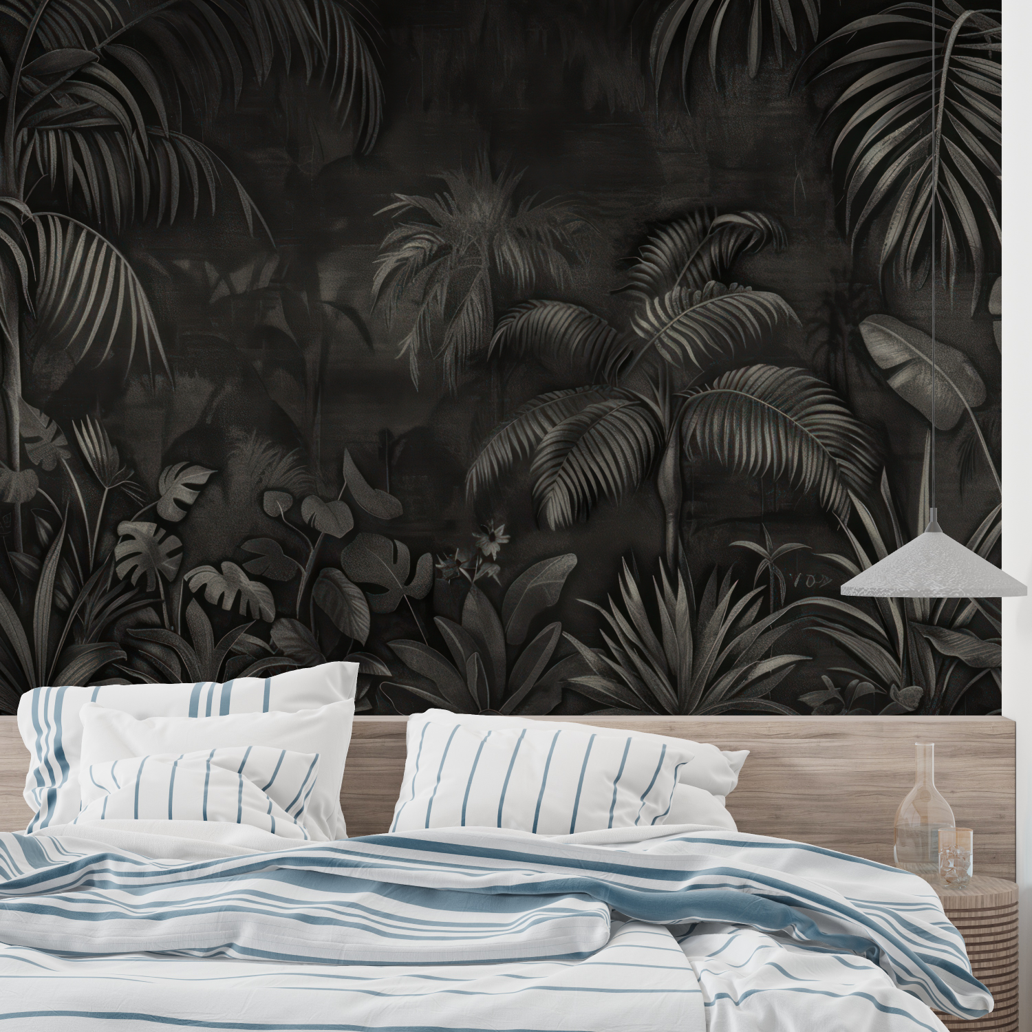 Black Tropical Wallpaper | Murals Wallpaper