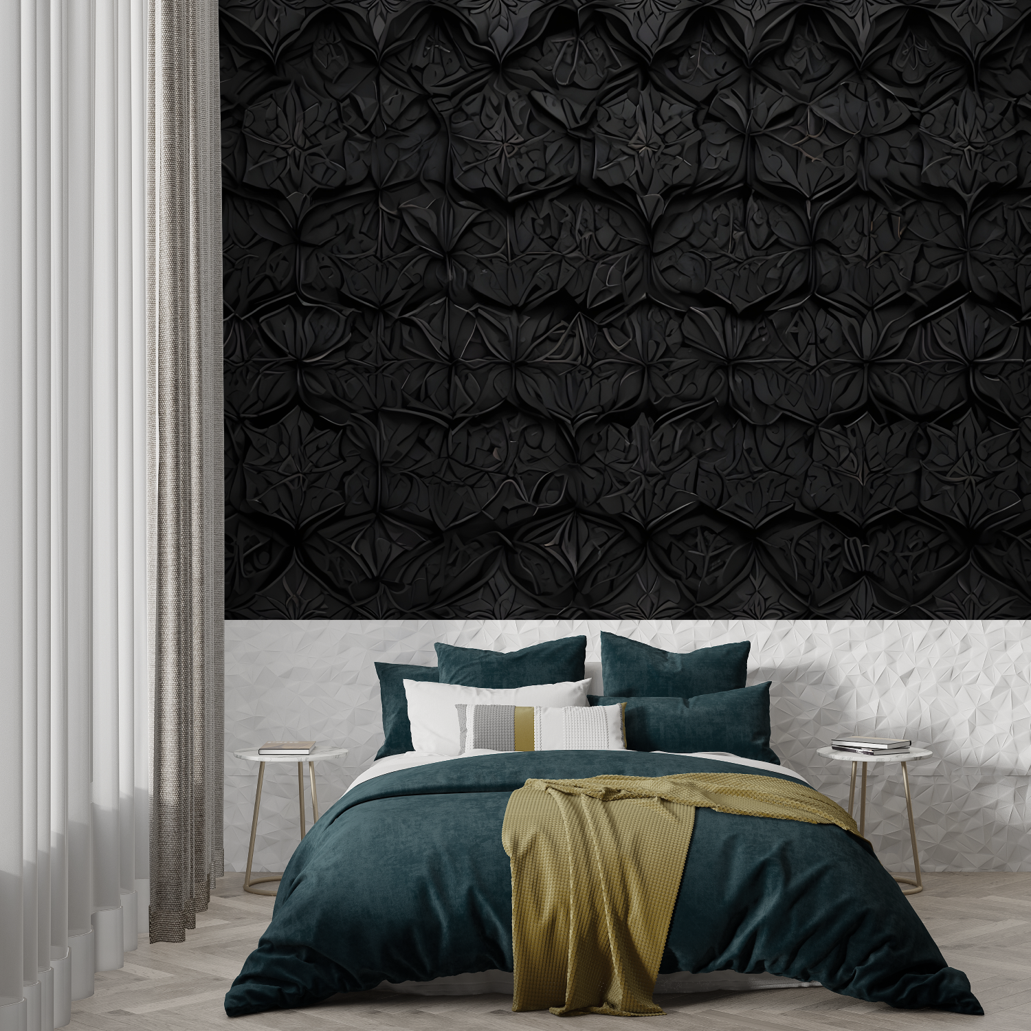 Chic Black Wallpaper | Murals Wallpaper