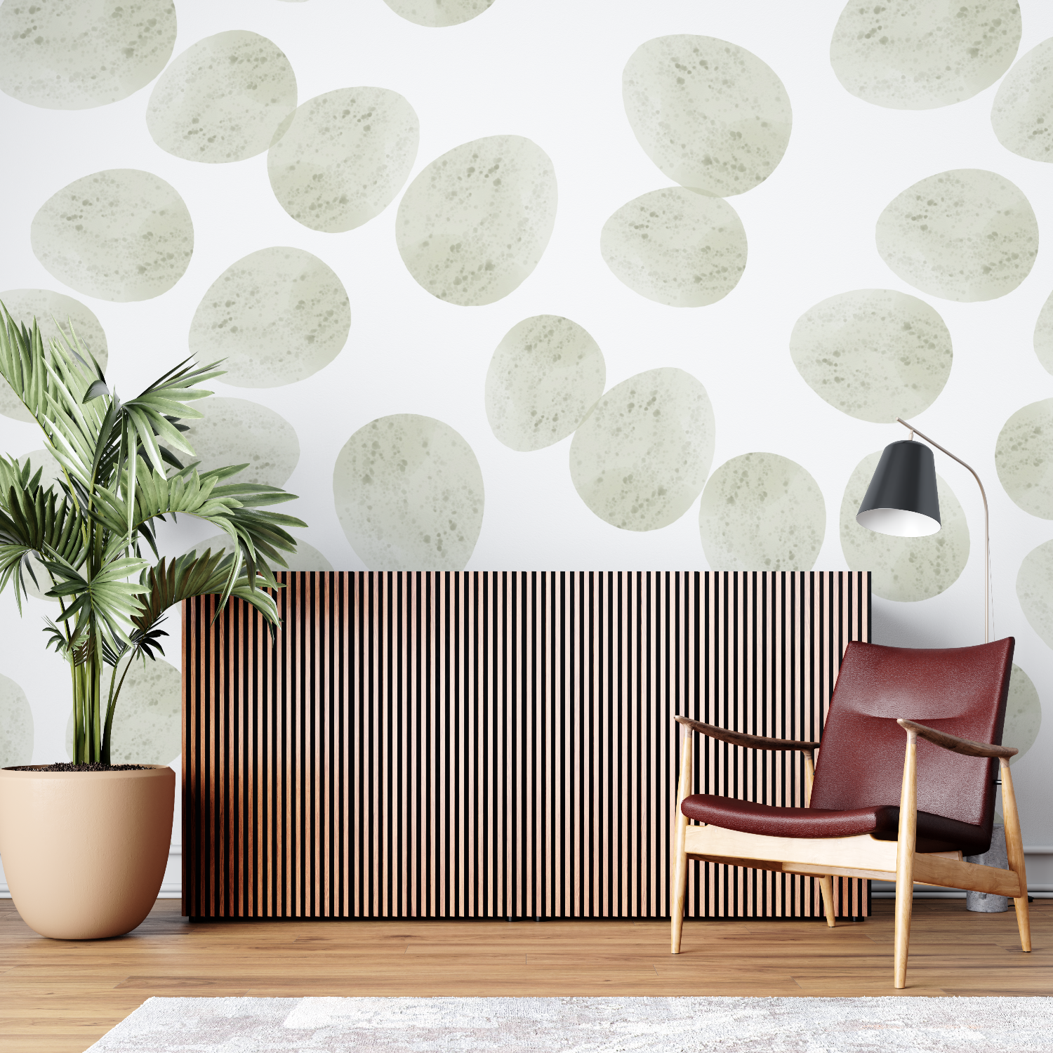 Padrão de papel de parede Almond Green | Murais Papel de parede