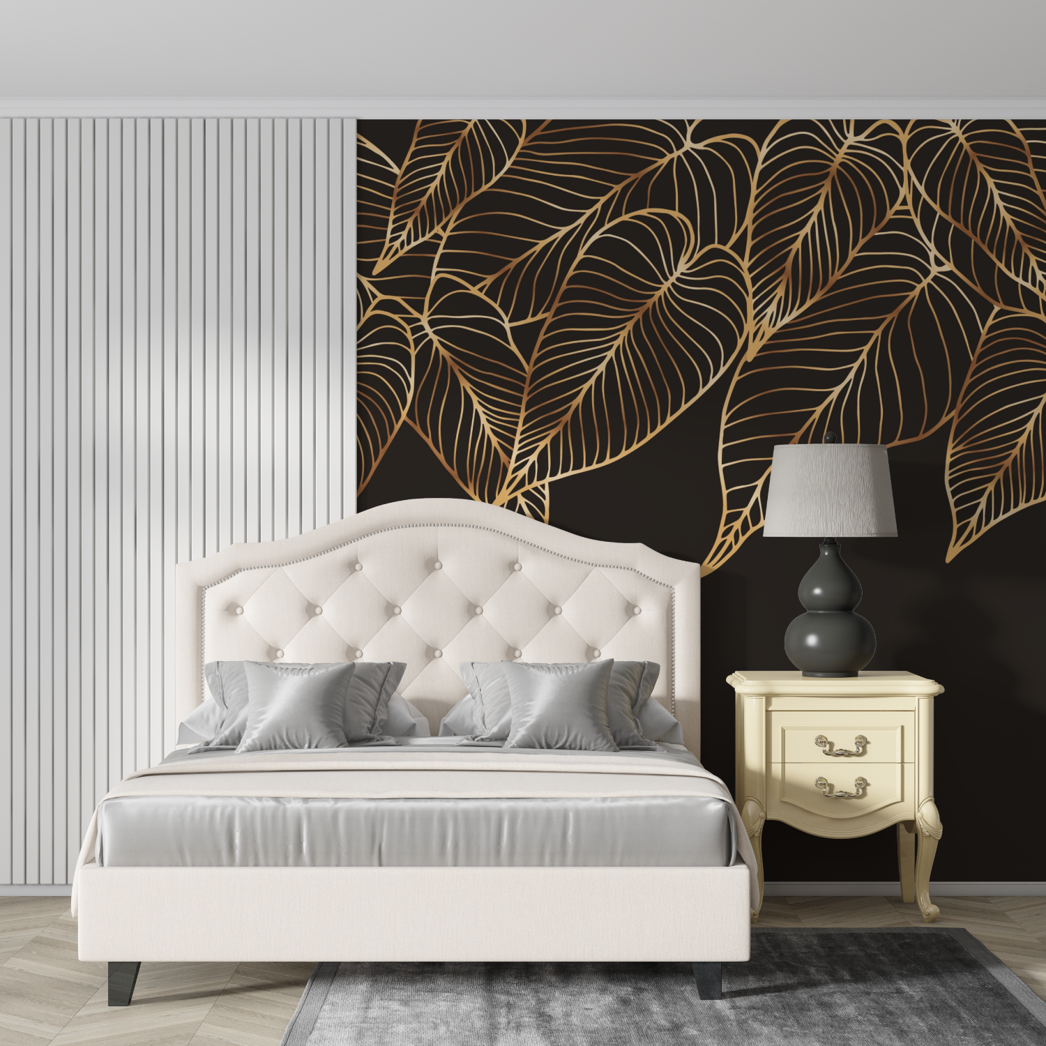 Schwarze und braune Tapete | Wandtapete