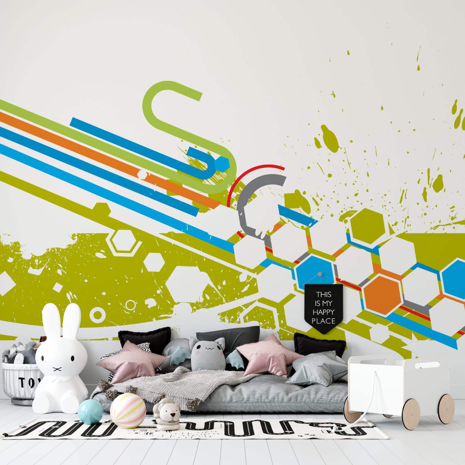 Fußballlogo-Hintergrundbild | Wandbild-Hintergrundbild