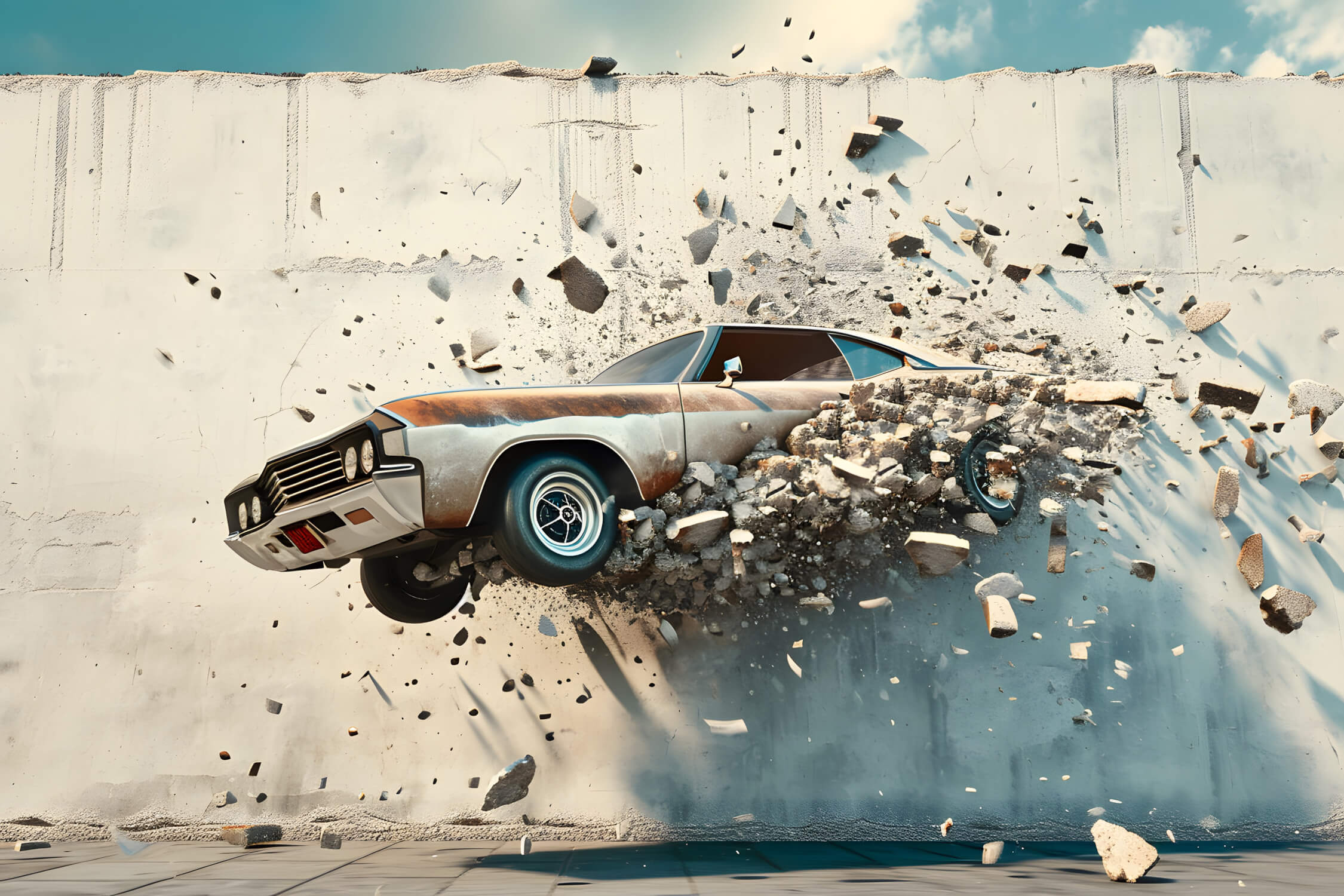 XXL White Car Wallpaper | Murals Wallpaper