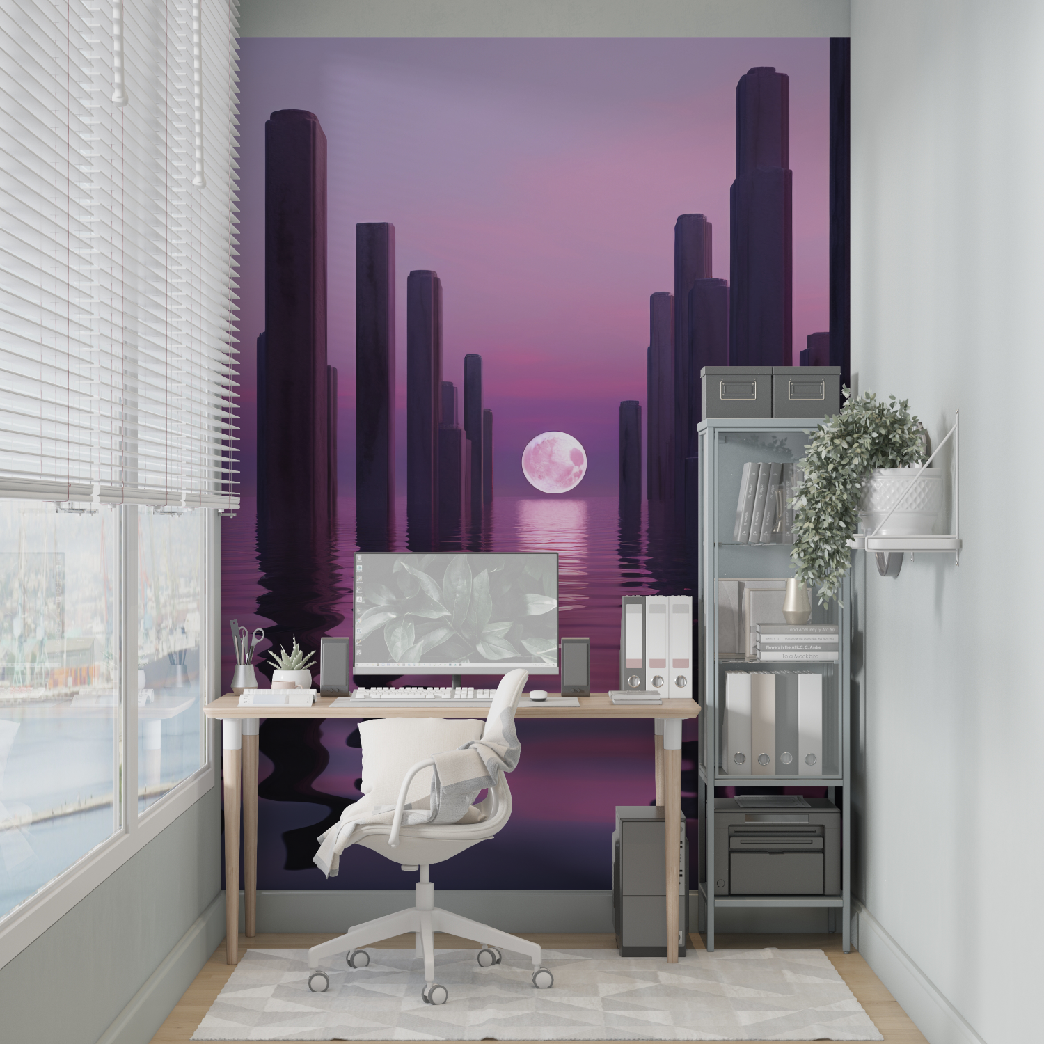 Purple 3D Wallpaper | Murals Wallpaper