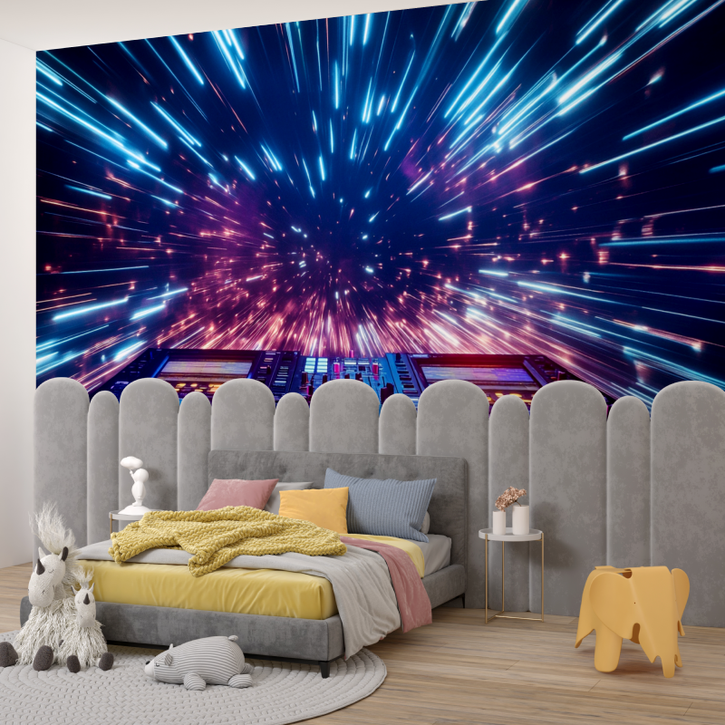 Techno-DJ-Hintergrundbild | Wandbild-Hintergrundbild