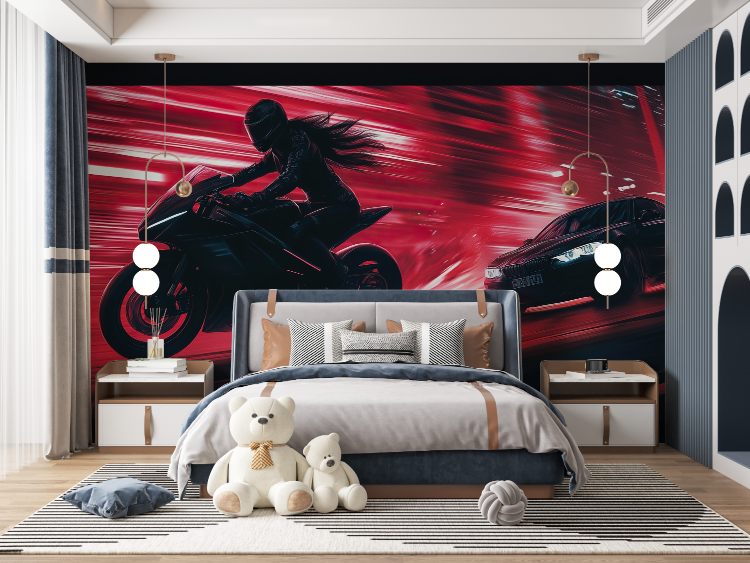 Motorcycle Car Wallpaper | Murals Wallpaper
