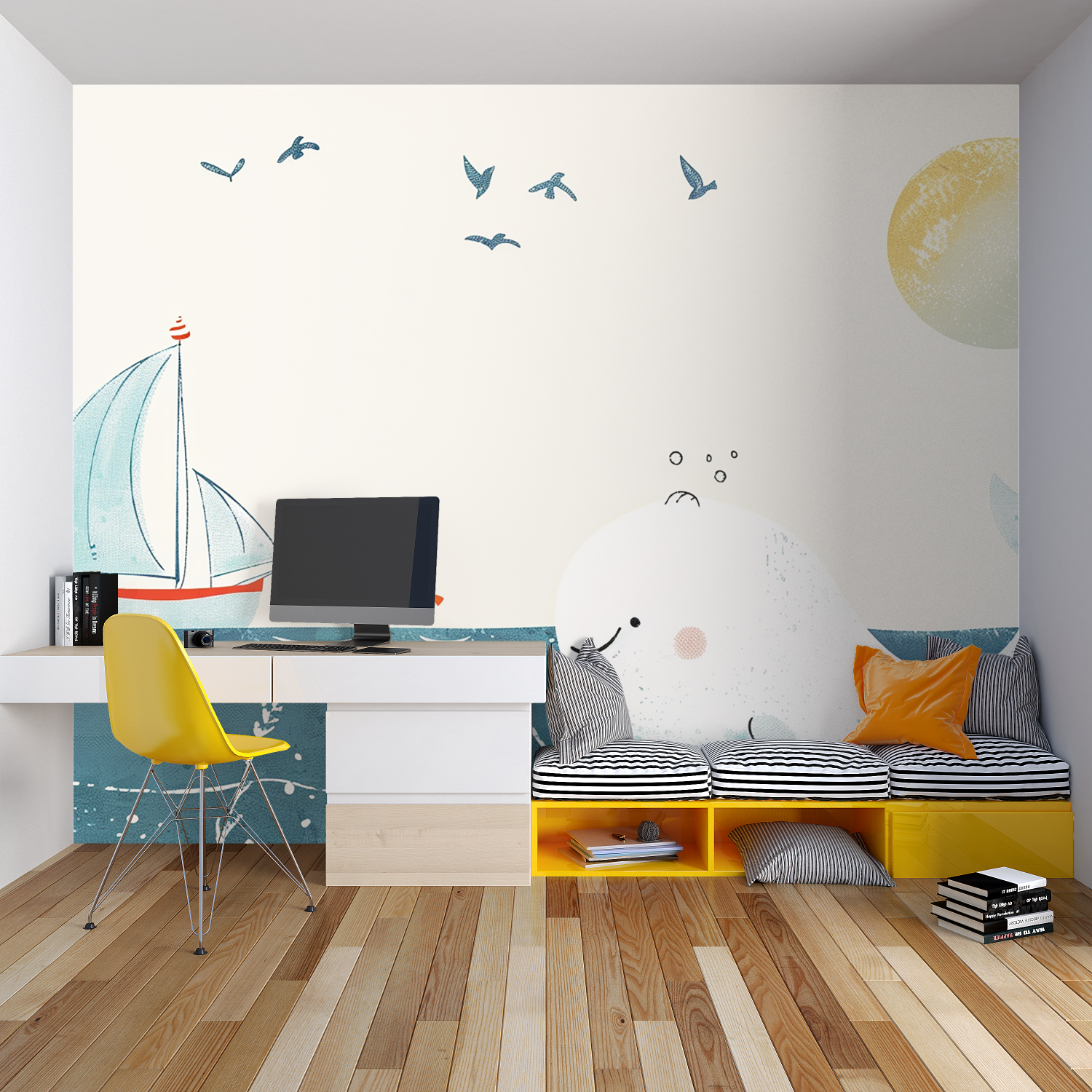 Navy Themed Wallpaper for Kids | Murals Wallpaper