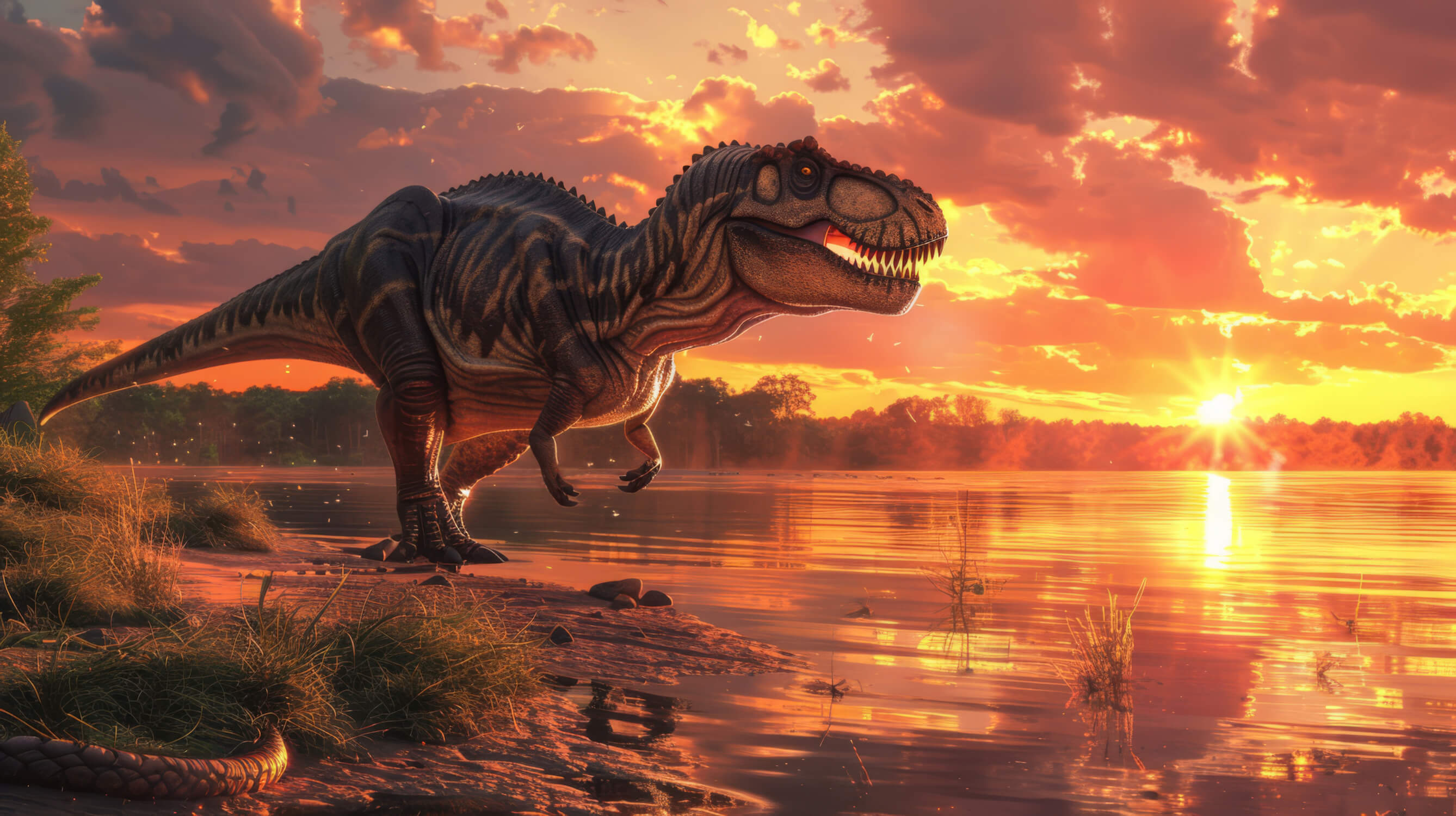 T-Rex Sunset Wallpaper | Murals Wallpaper
