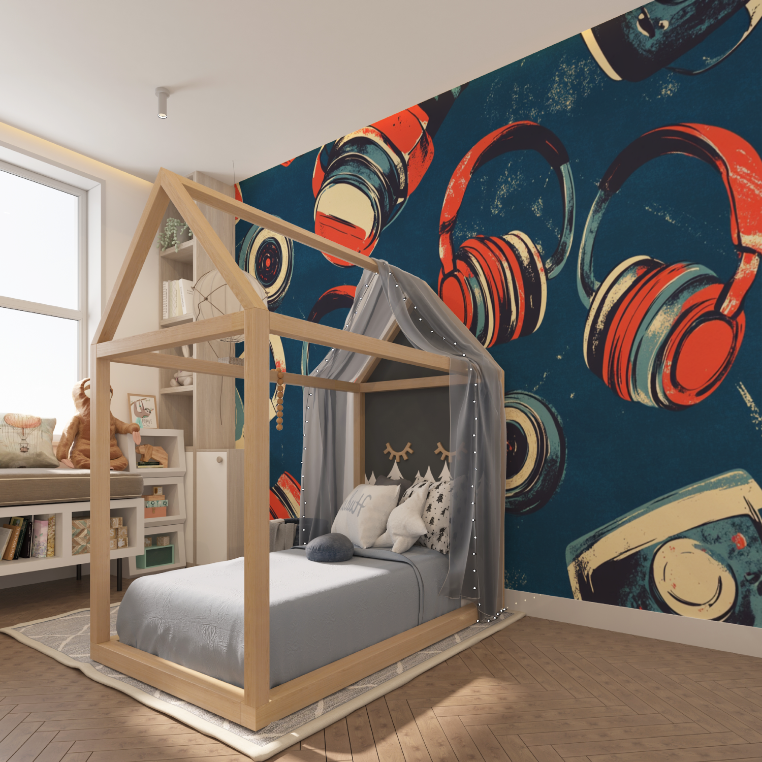 Retro Gaming Headset Tapete | Wandbilder Tapete