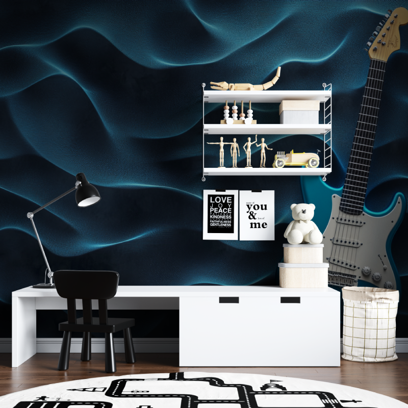 Blue Electric Guitar Wallpaper | Murals Wallpaper