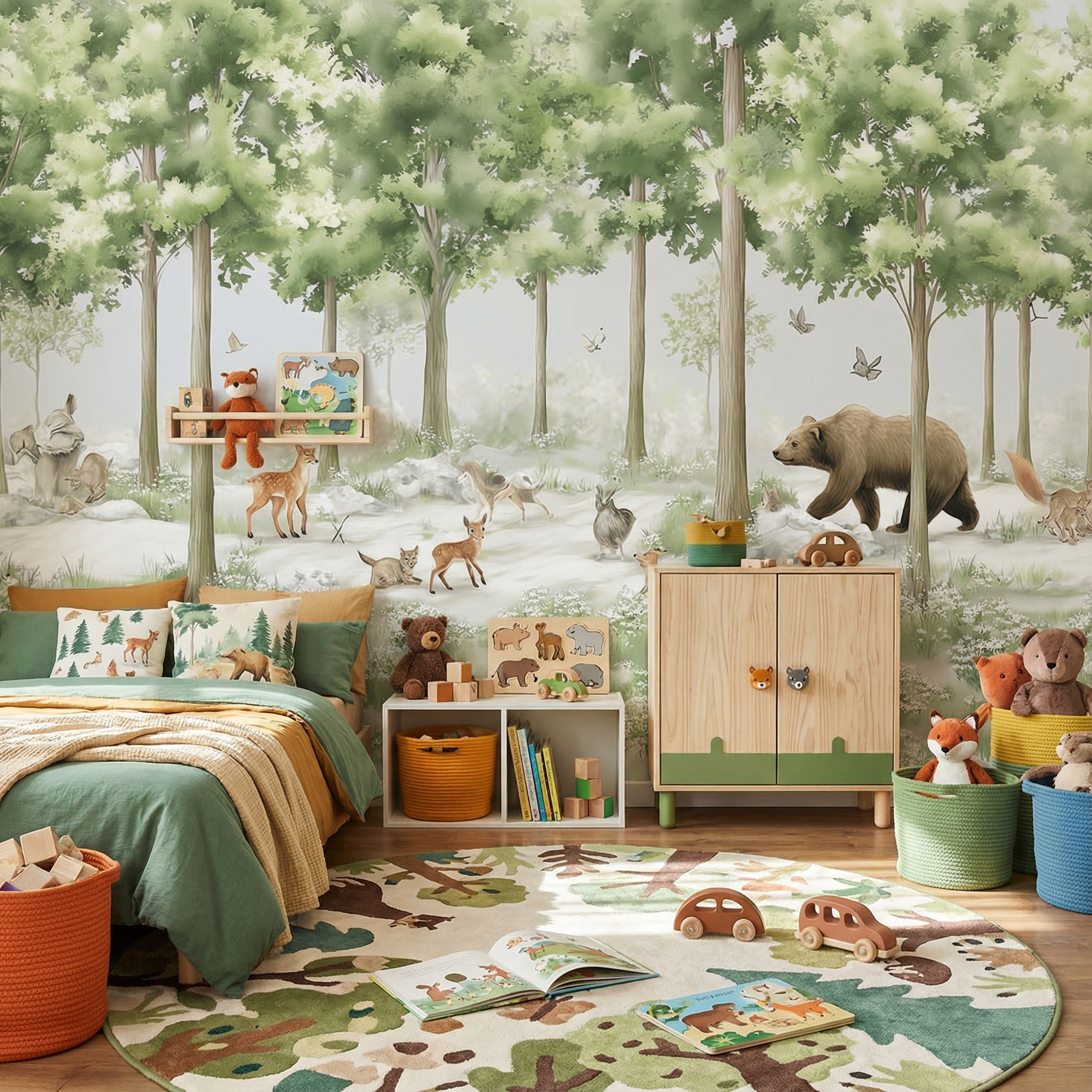 Woodland Friends Forest Mural Wallpaper