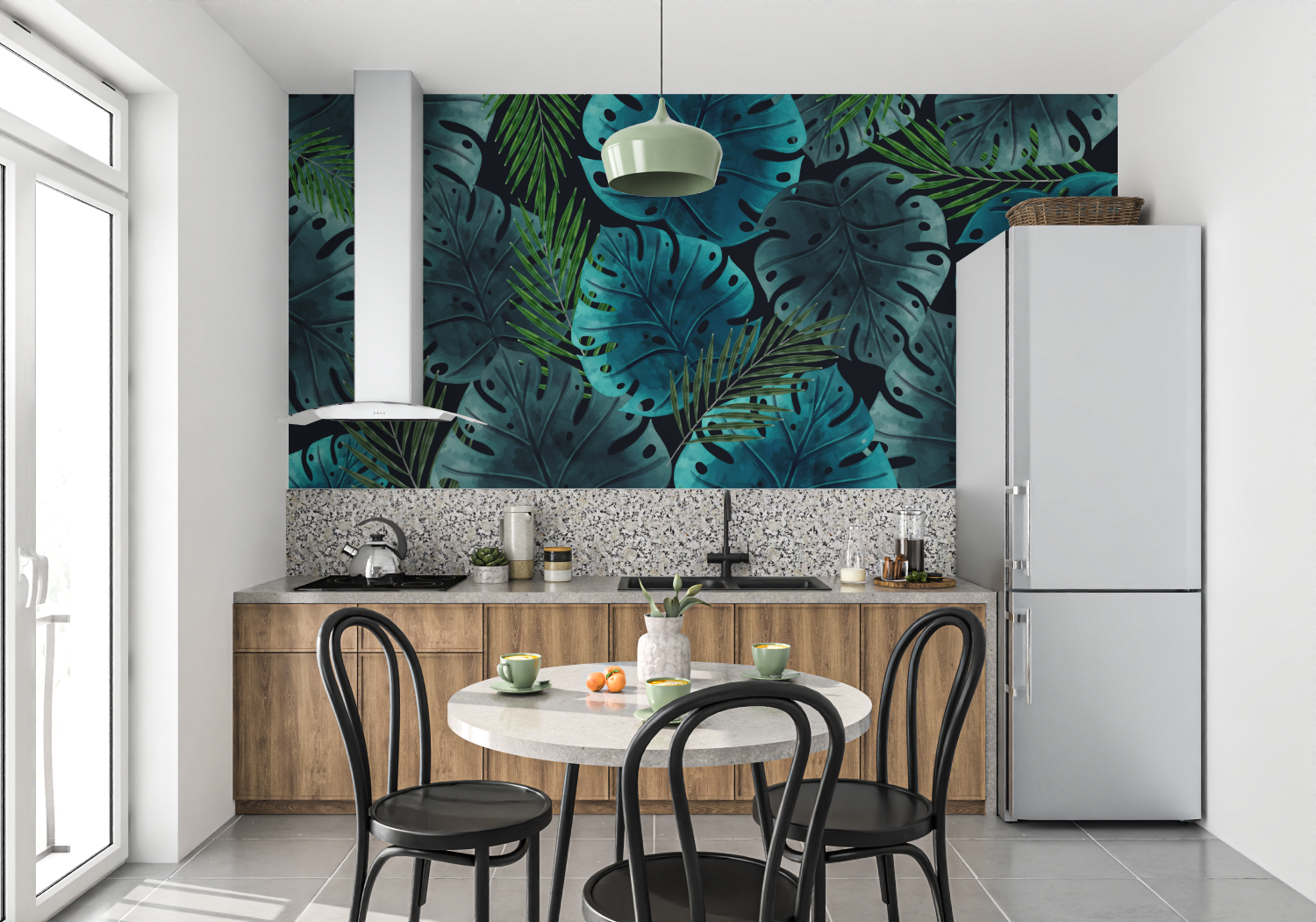 Blue and Green Jungle Wallpaper | Murals Wallpaper