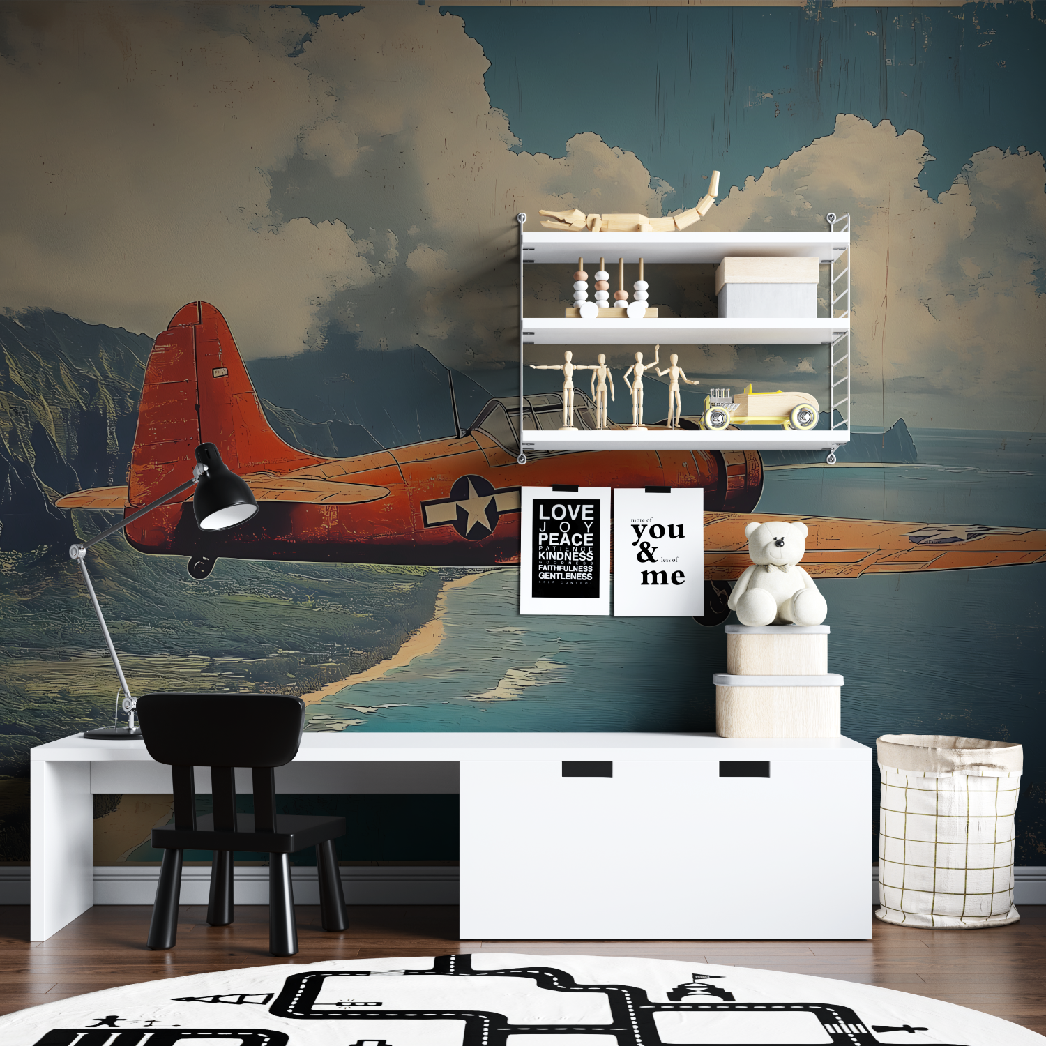 Vintage Airplane Teen Wallpaper | Murals Wallpaper
