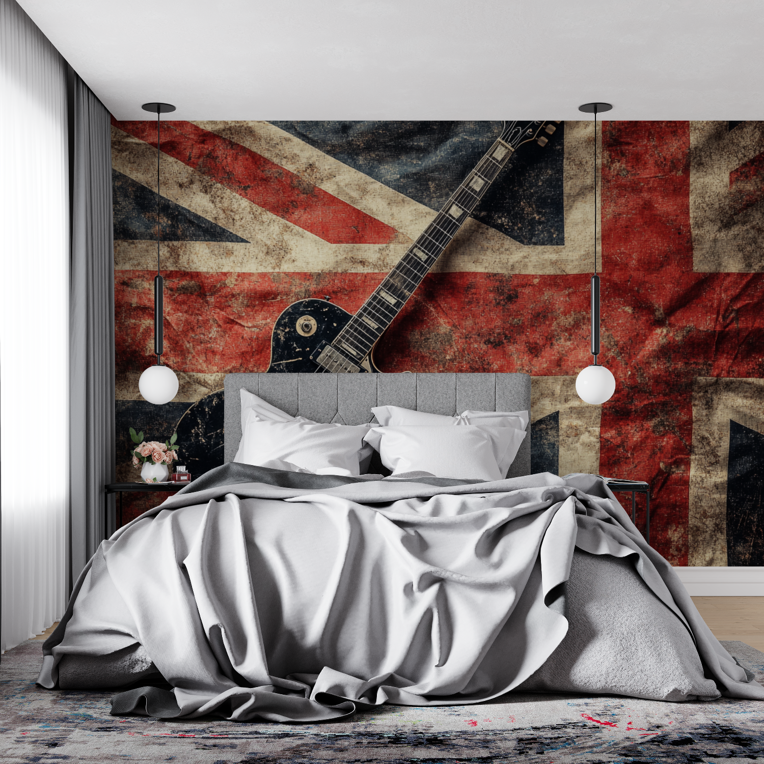 Union Jack Guitar Wallpaper | Murals Wallpaper