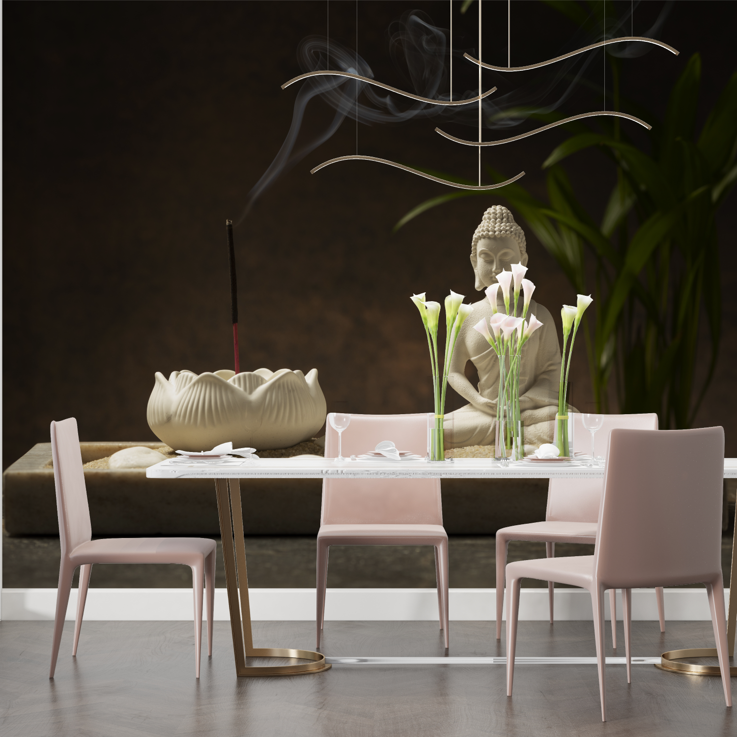 Buddha Zen Incense Wallpaper | Murals Wallpaper