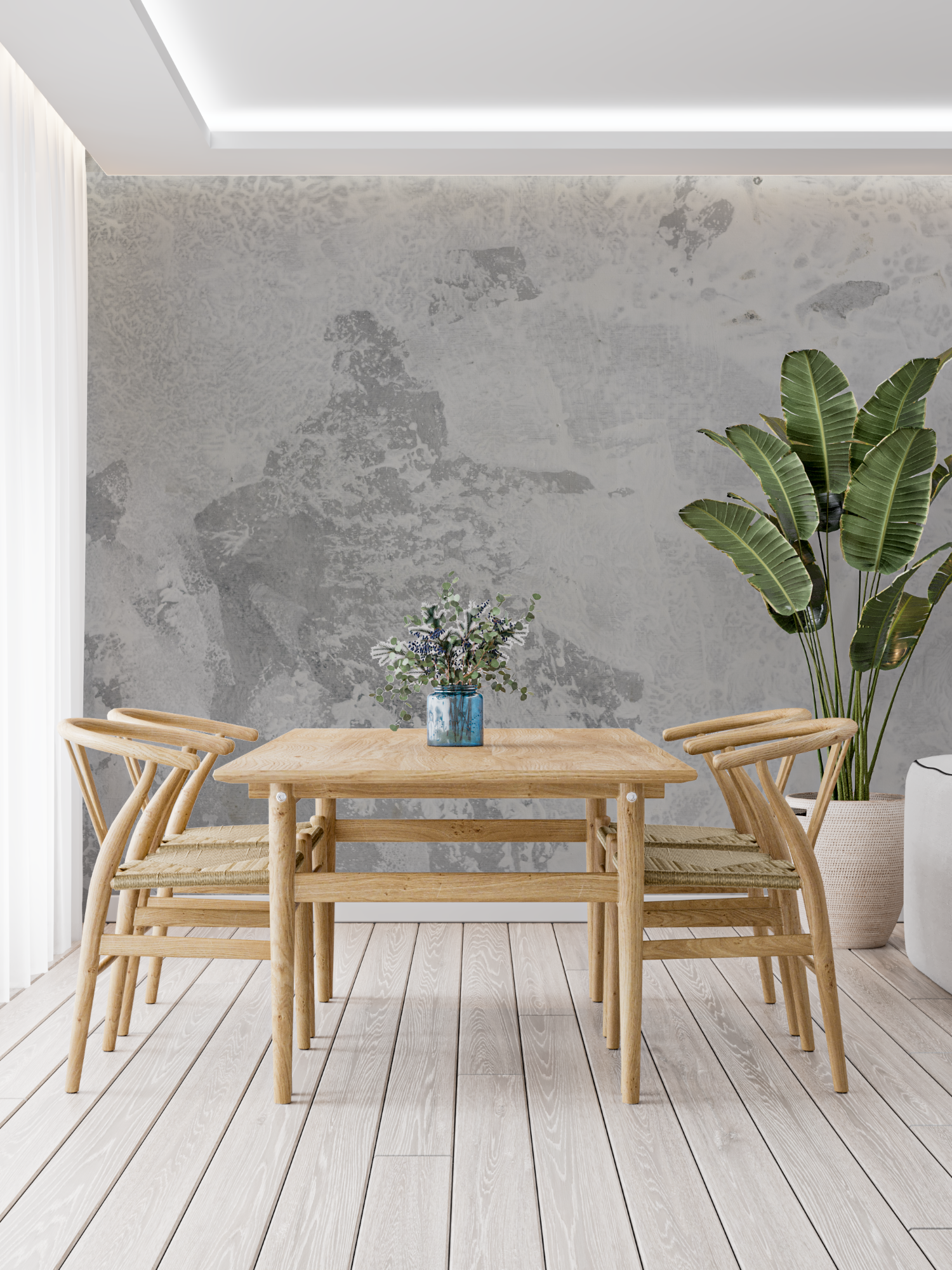 Gray Concrete Effect Wallpaper | Murals Wallpaper