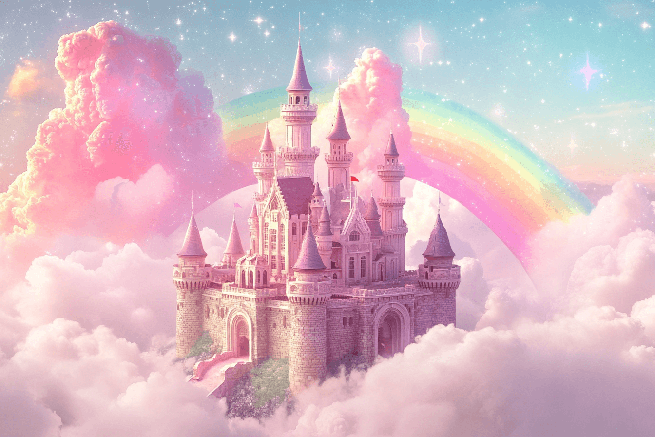 Princess Castle Wallpaper in the Clouds | Murals Wallpaper