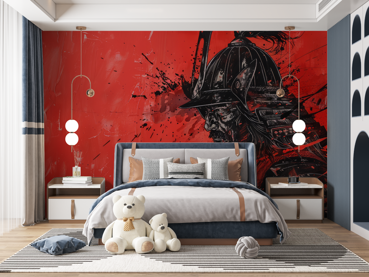 Japanese Samurai Design Wallpaper | Murals Wallpaper