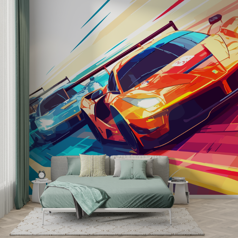 Rennwagen-Tapete | Wandbilder