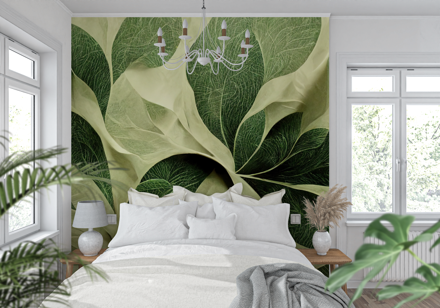 Green Bedroom Wallpaper | Murals Wallpaper