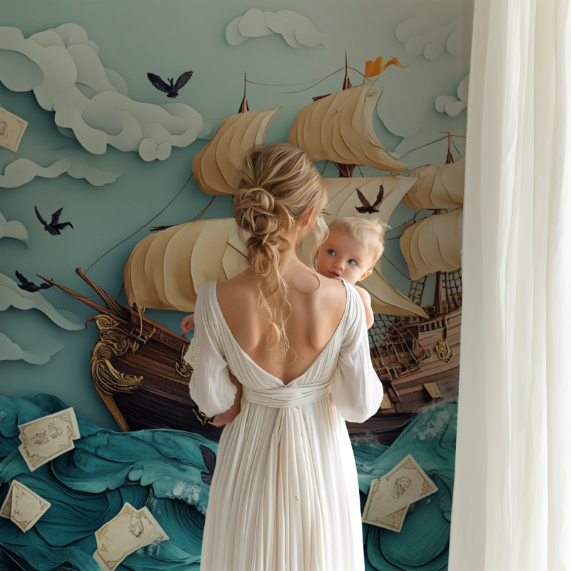 Piraten-Tapete für Kinder | Wandtapeten