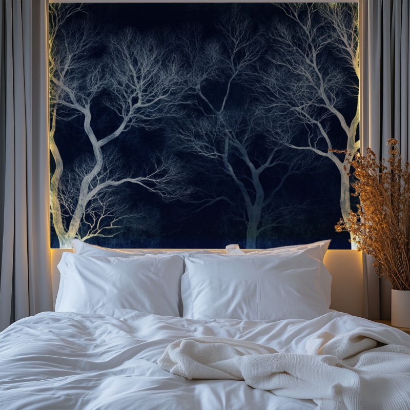 Nocturnal White Tree Wallpaper | Murals Wallpaper