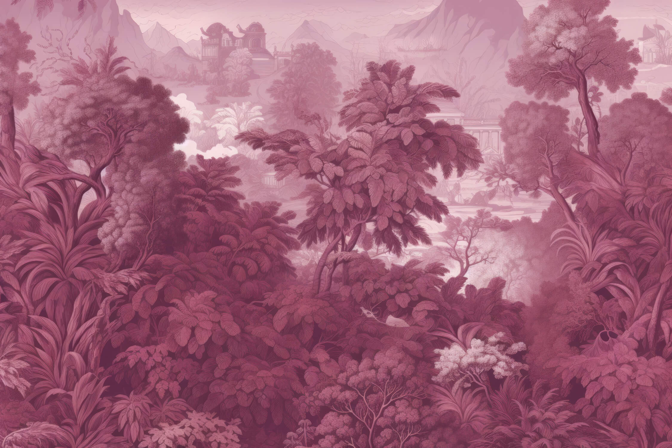 Purple Pink Scenic Wallpaper | Murals Wallpaper