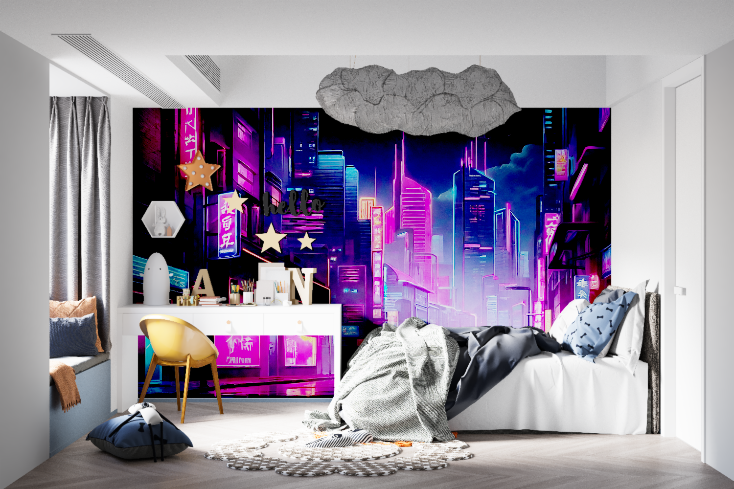 Neon Japanese Wallpaper | Murals Wallpaper