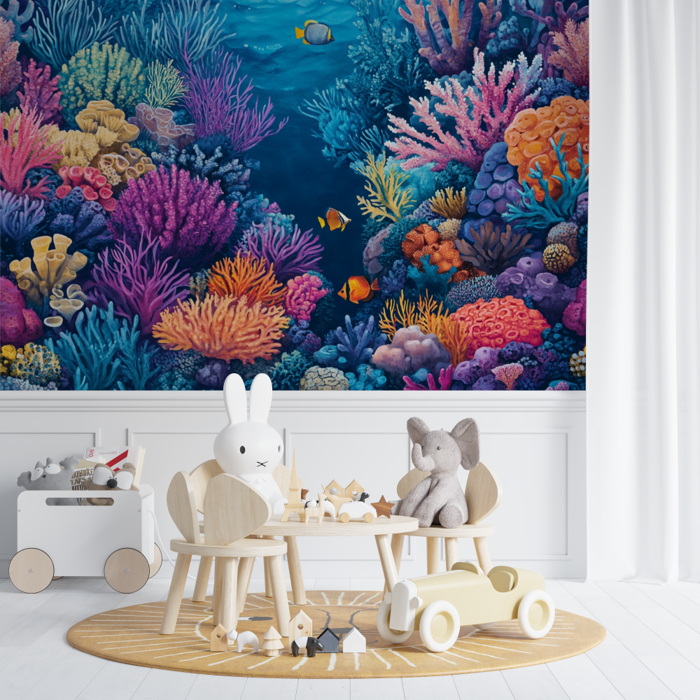 Coral Reef and Colorful Fish Wallpaper | Murals Wallpaper