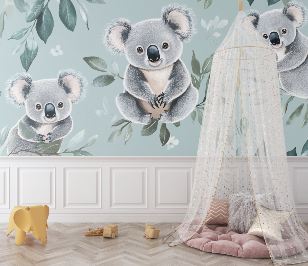 Baby Cuddly Koala Wallpaper | Murals Wallpaper